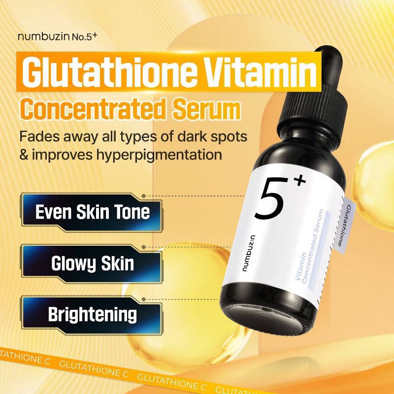 slide 4 of 9, numbuzin No.5+ Glutathione Vitamin Concentrated Face Serum - 1.01 fl oz, 1.01 fl oz