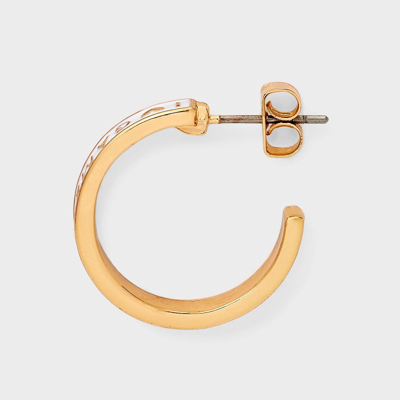 slide 2 of 3, Football Game Day Earring Set 3pc - Universal Thread™ Gold, 3 ct