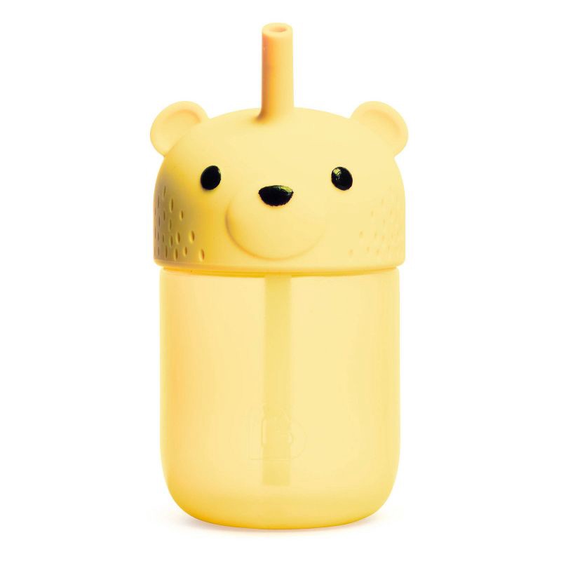 slide 1 of 7, Munchkin 9oz Gentle Transition First Straw Cup - Honey/Bear/Yellow, 9 oz