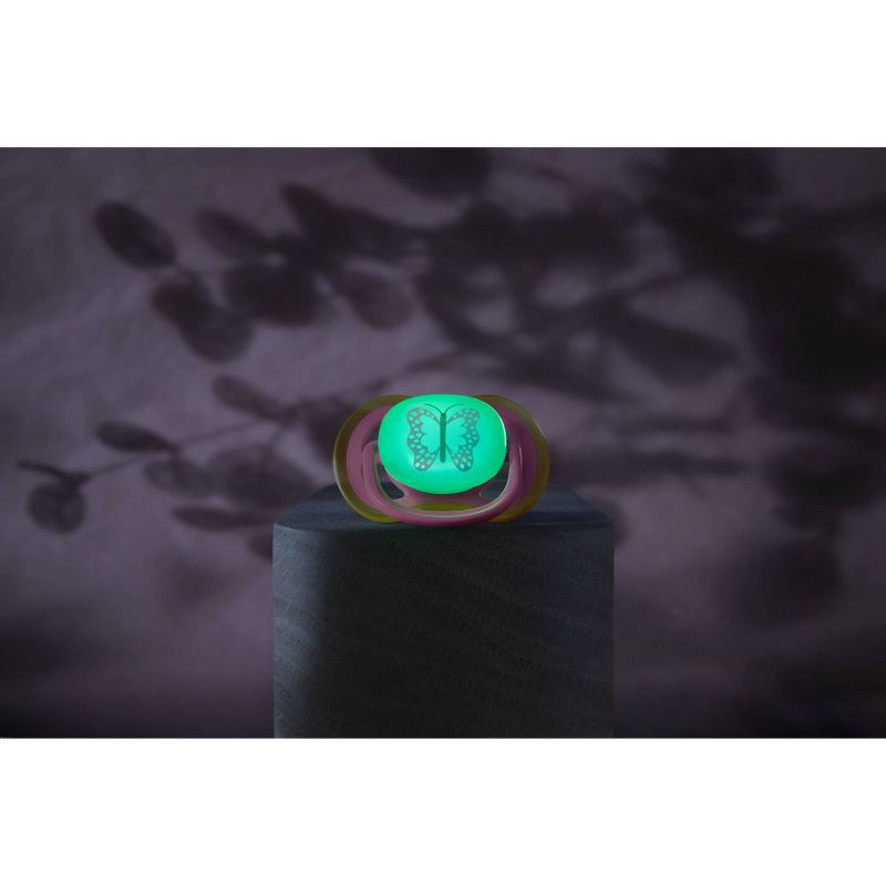 slide 4 of 5, Philips Avent Ultra Air Pacifiers 6-18m - Pink/Butterfly Day+Night - 3pk, 3 ct