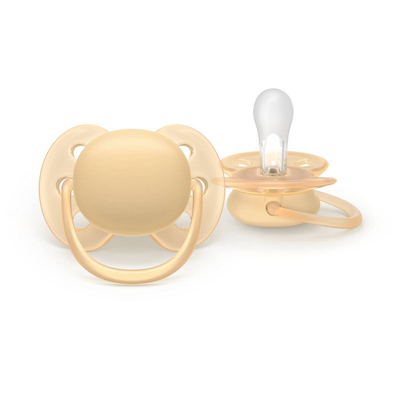 slide 3 of 5, Philips Avent Ultra Soft Pacifiers 6-18m - Beige/Green - 2pk, 2 ct