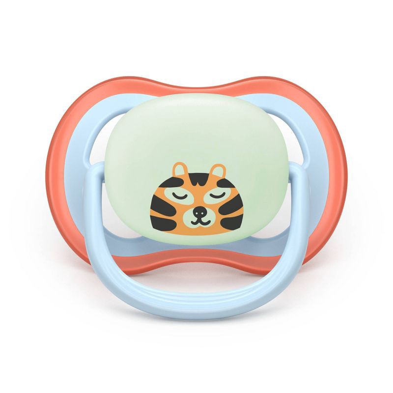 slide 2 of 4, Philips Avent Ultra Air Pacifiers 6-18m - Leopard/Sleeping Tiger Day+Night - 3pk, 3 ct