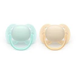 Philips Avent Ultra Soft Pacifiers 0-6m - Sand/Pale Mint - 2pk