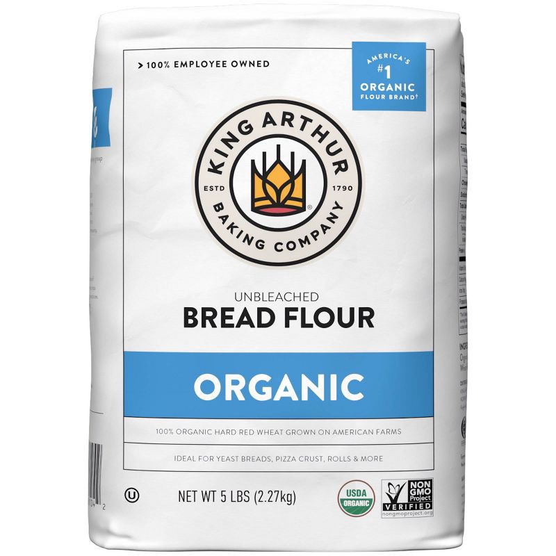 slide 1 of 5, King Arthur Organic Unbleached Bread Flour - 5lbs, 5 lb