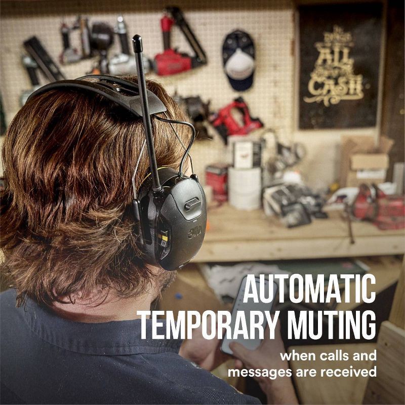 slide 4 of 12, 3M Company WorkTunes Connect AM-FM Wireless Hearing Protector with Bluetooth Black, 1 ct