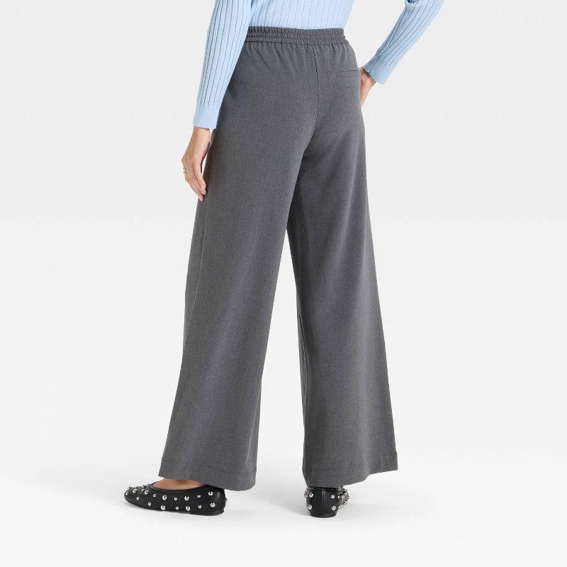 slide 2 of 3, Women's Wide Leg Pull-On Pants - A New Day™ Gray XS, 1 ct