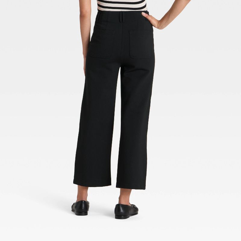 slide 2 of 3, Women's High-Rise Cropped Pants - A New Day™ Black 2, 1 ct