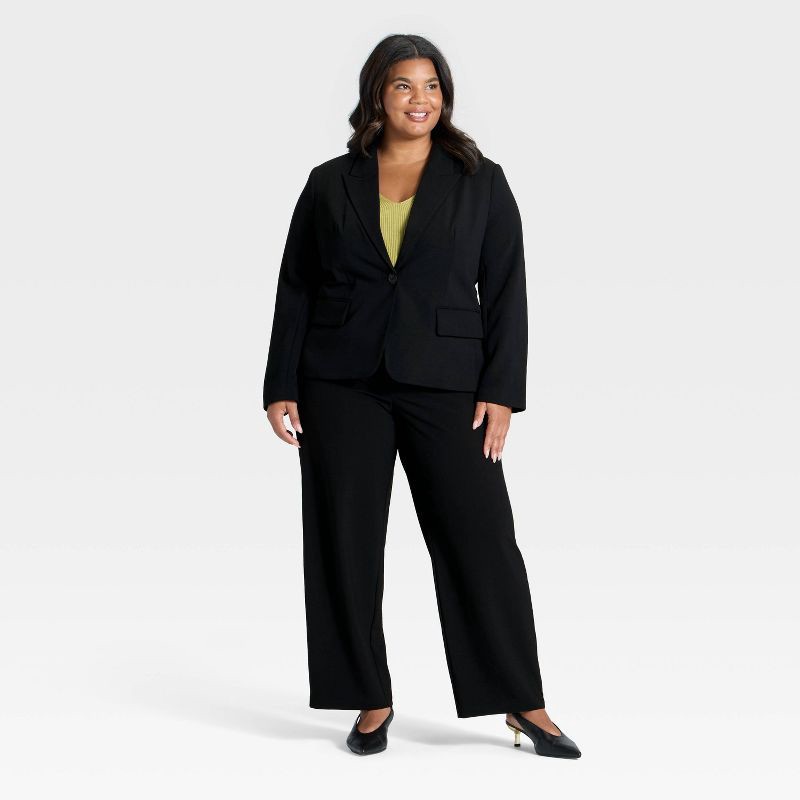 slide 3 of 3, Women's Signature Crepe Fitted Blazer - A New Day™ Black XXL, 1 ct