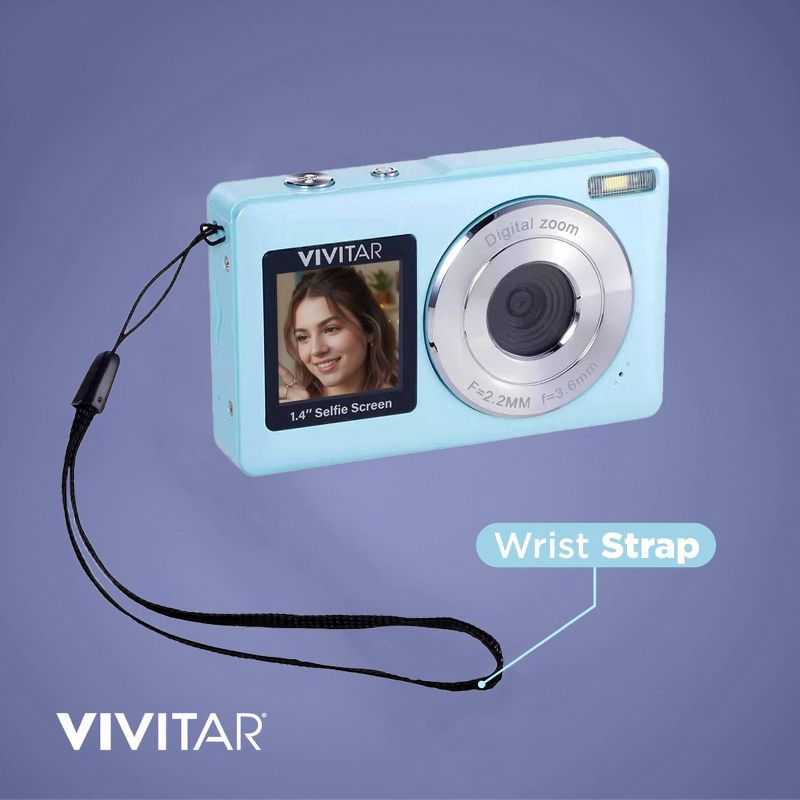 slide 3 of 11, Vivitar SnapShot Duo Digital Camera - Soft Aqua, 1 ct