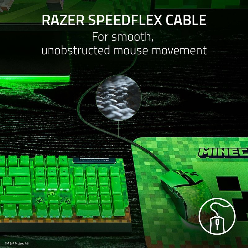 slide 6 of 10, Razer Cobra Customizable Gaming Mouse - Minecraft Edition: Wired Precision Device, 1 ct