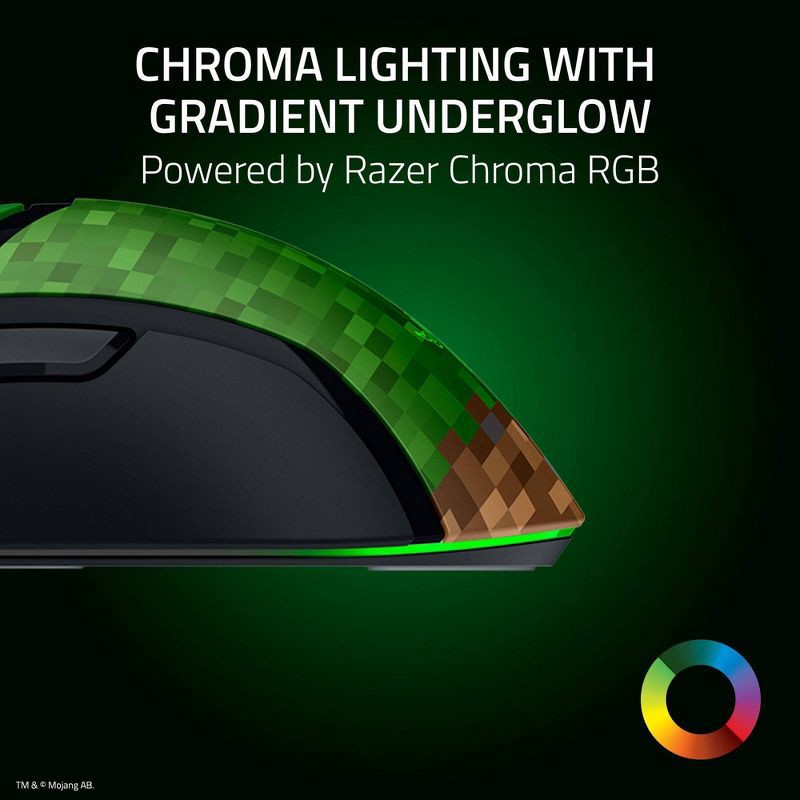 slide 7 of 10, Razer Cobra Customizable Gaming Mouse - Minecraft Edition: Wired Precision Device, 1 ct