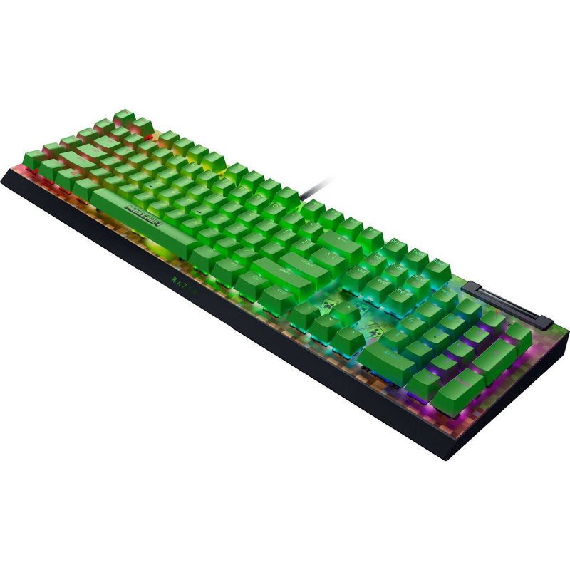 slide 7 of 11, Razer BlackWidow V4 X Gaming Keyboard Green Switch - Minecraft Edition: No Wireless Tech, 1 ct
