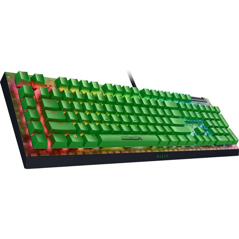 slide 11 of 11, Razer BlackWidow V4 X Gaming Keyboard Green Switch - Minecraft Edition: No Wireless Tech, 1 ct