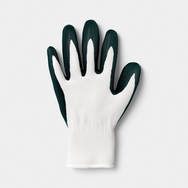 slide 2 of 5, 2pc Nitrile Coated Dipped Gloves Green - Room Essentials™, 2 ct