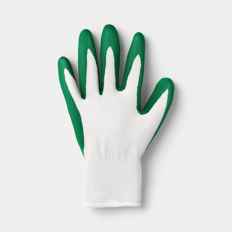 slide 4 of 5, 2pc Nitrile Coated Dipped Gloves Green - Room Essentials™, 2 ct