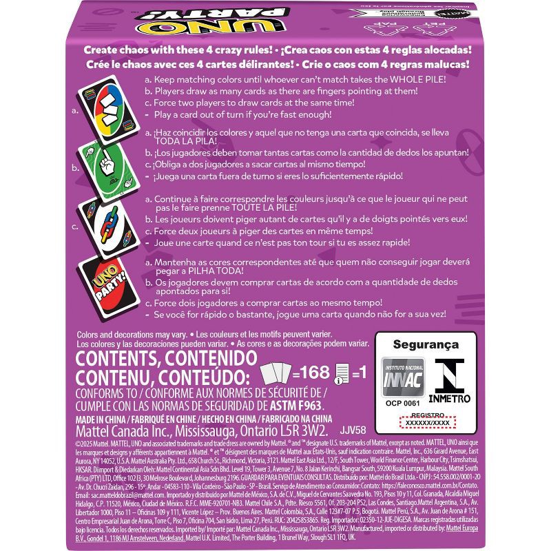 slide 3 of 6, UNO Party Card Refresh Game, 1 ct