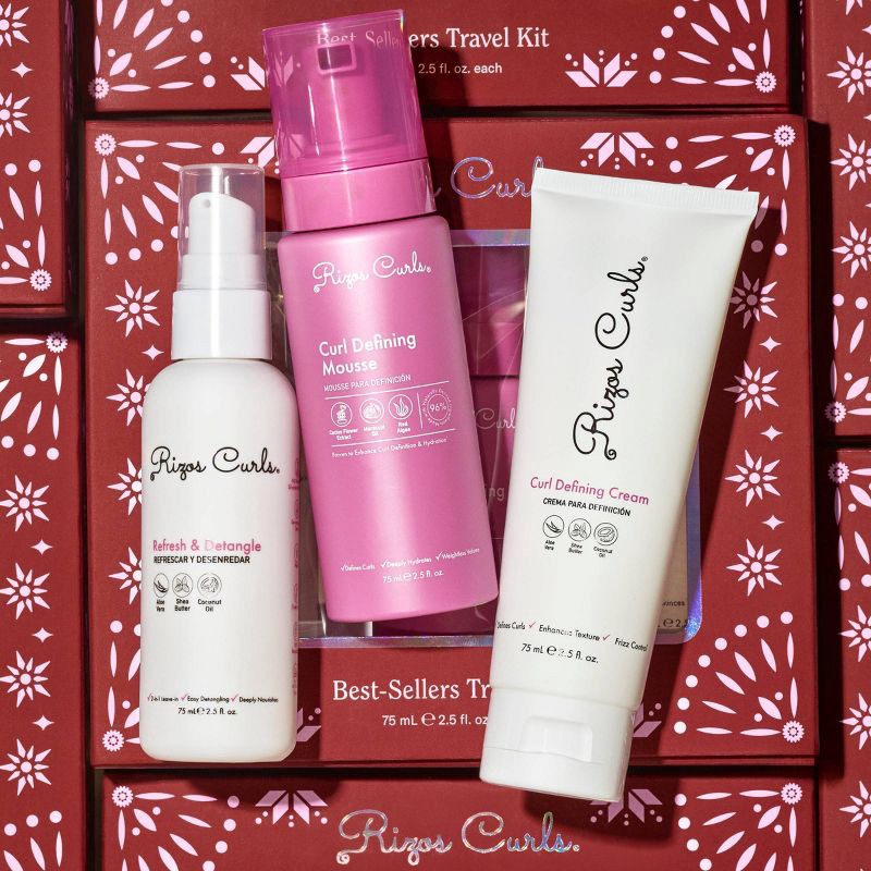 slide 3 of 4, Rizos Curls Best-Sellers Holiday Travel Kit - 3ct, 3 ct
