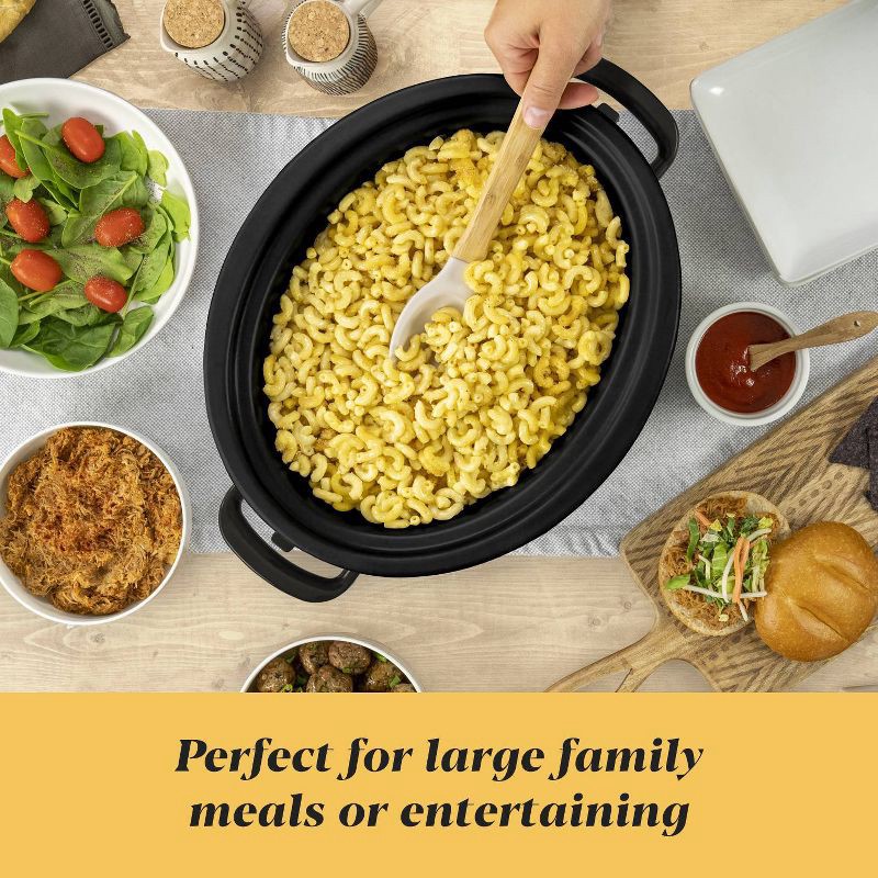 slide 4 of 8, Crock-Pot 8qt Manual Slow Cooker Black, 8 qt