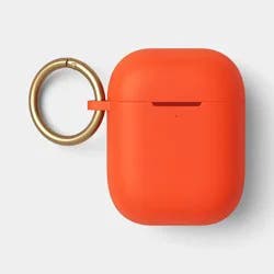 AirPods (1/2 Generation) Silicone Case with Clip - heyday™ Poppy Orange