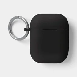 AirPods (1/2 generation) Silicone Case with Clip - heyday™ Black with Silver