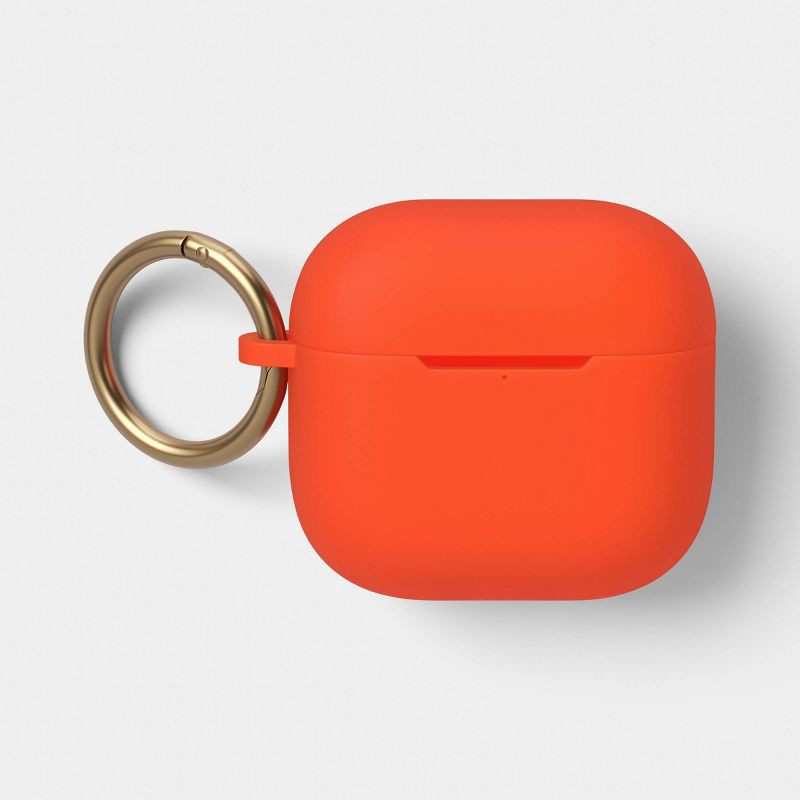 slide 1 of 3, AirPods (4th Generation) Silicone Case with Clip - heyday™ Poppy Orange, 1 ct