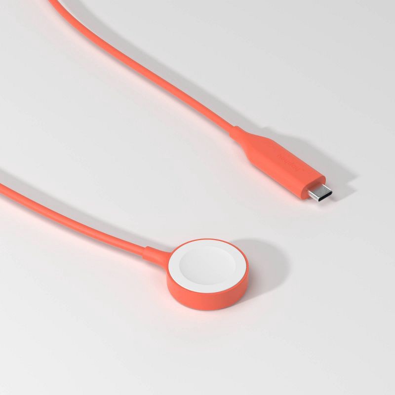 slide 4 of 4, Apple Watch Charger - heyday™ Poppy Orange, 1 ct
