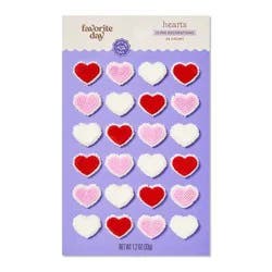 Valentine's Hearts Dot Matrix Red Pink & White Icing Decorations - 24ct/1.2oz - Favorite Day™