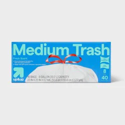 UltraStretch Drawstring Medium Trash Bags - Fresh Scent - 8 Gallon - 40ct - up&up™