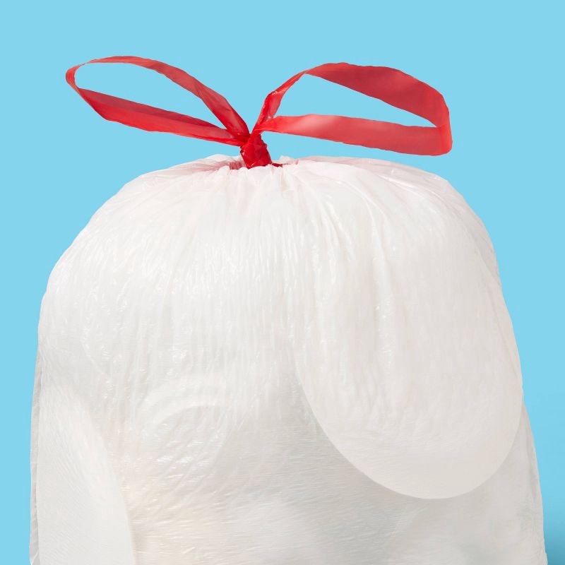 slide 2 of 3, UltraStretch Drawstring Small Trash Bags - Unscented - 4 Gallon - 40ct - up&up™, 4 gal, 40 ct