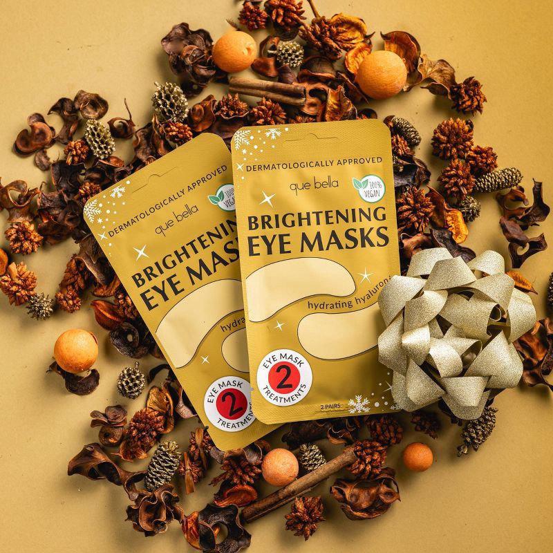 slide 2 of 5, Que Bella Brightening Eye Masks - 2pk, 2 ct
