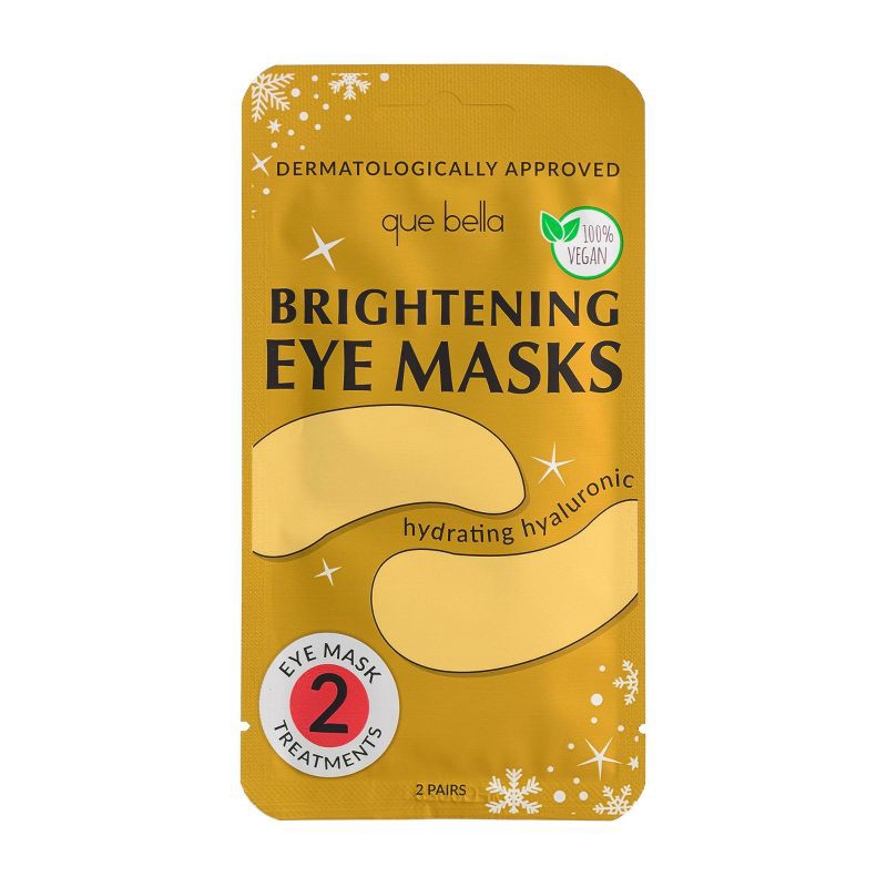 slide 1 of 5, Que Bella Brightening Eye Masks - 2pk, 2 ct