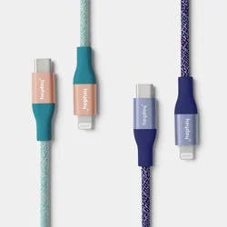 4ft USB-C to Lightning Braided Cable 2pk - heyday™ Future Dusk Deep Sage