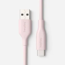 4ft USB-A to USB-C Silicone Cable -heyday™ Cosmetic Pink