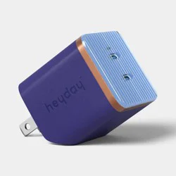 Wall Charger 2 Port USB-C + USB-C 40W - heyday™ Fluted Future Dusk Blue
