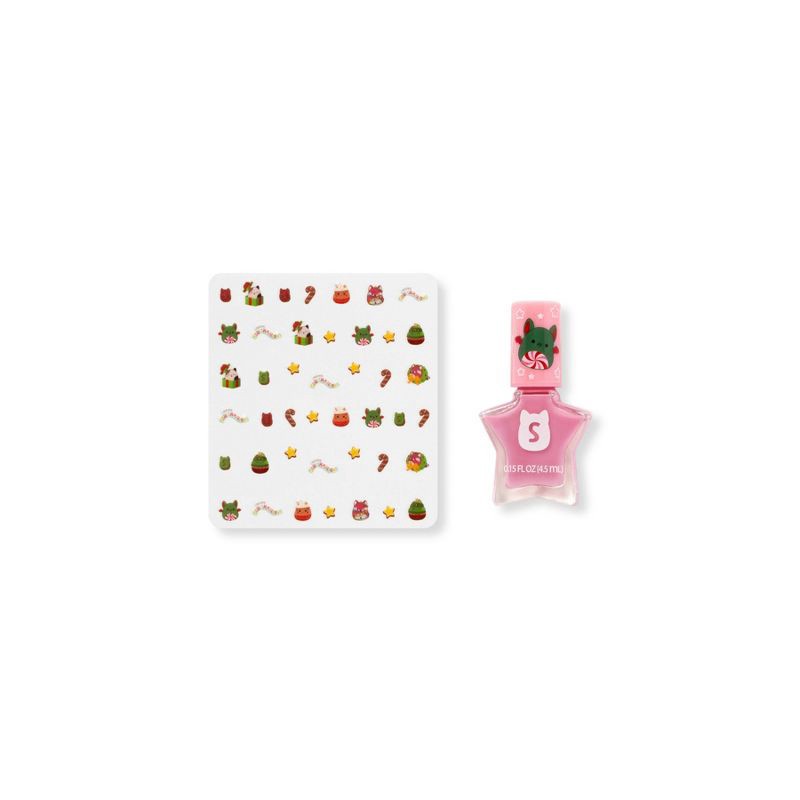 slide 2 of 4, Squishmallows Squishmallow Holiday Ornament - Nail Decal Gift Set - 2pc, 2 ct