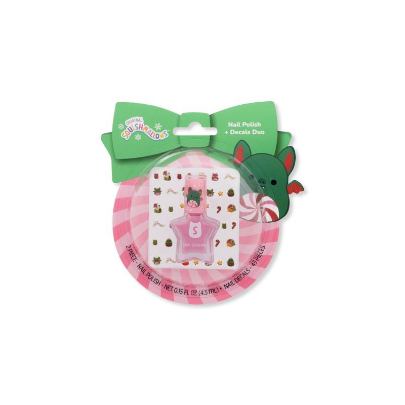 slide 1 of 4, Squishmallows Squishmallow Holiday Ornament - Nail Decal Gift Set - 2pc, 2 ct