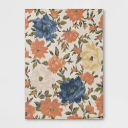 5'x7' Ikat Blossom Rectangular Woven Outdoor Area Rug Orange - Threshold™