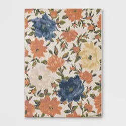 5'x7' Ikat Blossom Rectangular Woven Outdoor Area Rug Orange - Threshold™