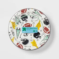 Game Day Disposable Plates 7" - Football Icons - 40ct - up&up™