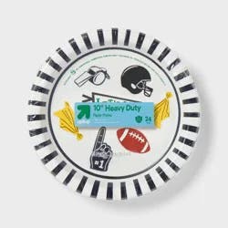 Game Day Disposable Plates 10" - Let's Go! - 24ct - up&up™
