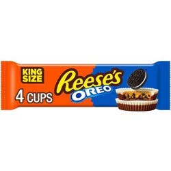 Reese's with OREO Milk Chocolate and White Crème Peanut Butter Cups King Size Candy - 2.8 oz