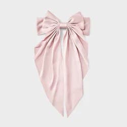 Satin Double Bow Hair Barrette - A New Day™ Pink