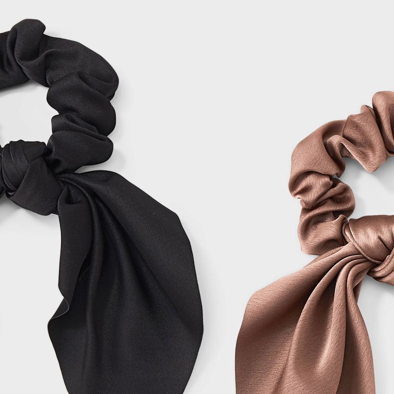 slide 3 of 3, Classic Short Tail Hair Twister Set 2pc - A New Day™ Black/Brown, 2 ct