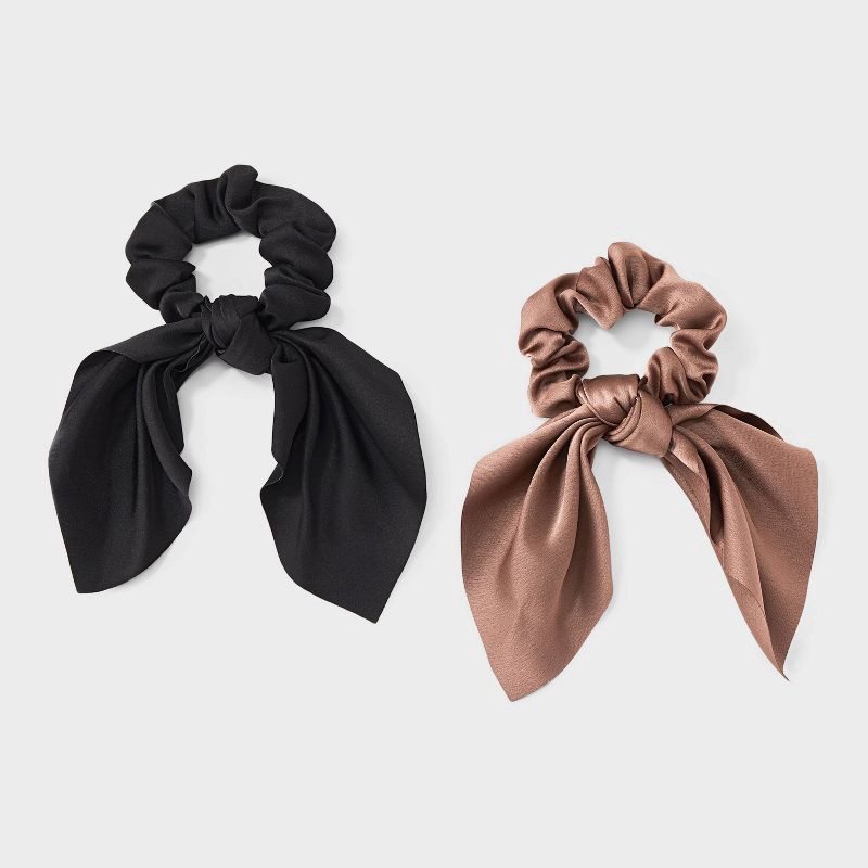 slide 1 of 3, Classic Short Tail Hair Twister Set 2pc - A New Day™ Black/Brown, 2 ct