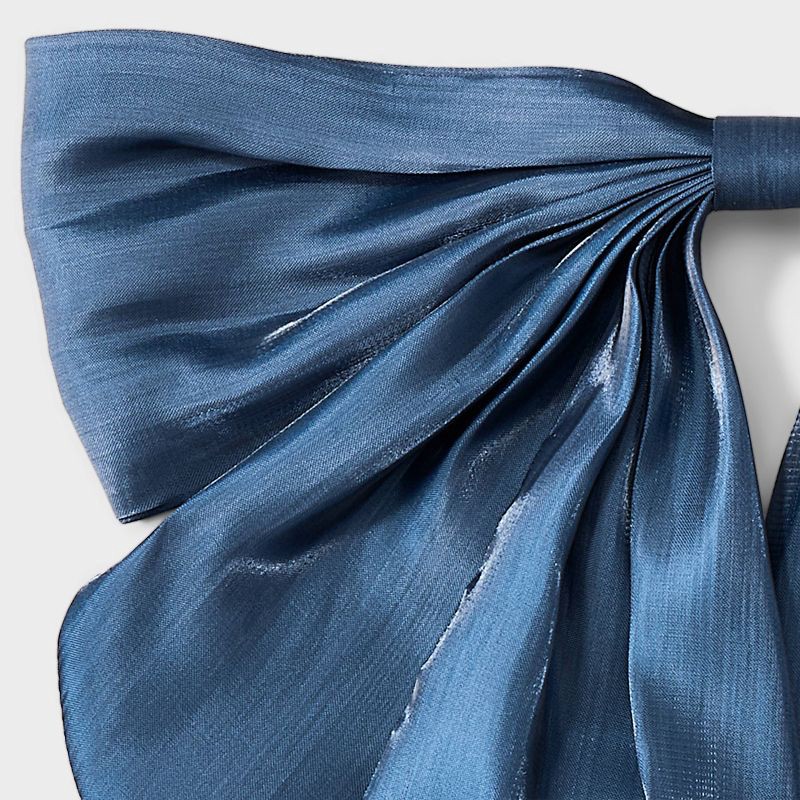 slide 3 of 3, Bow Hair Barrette - A New Day™ Navy, 1 ct