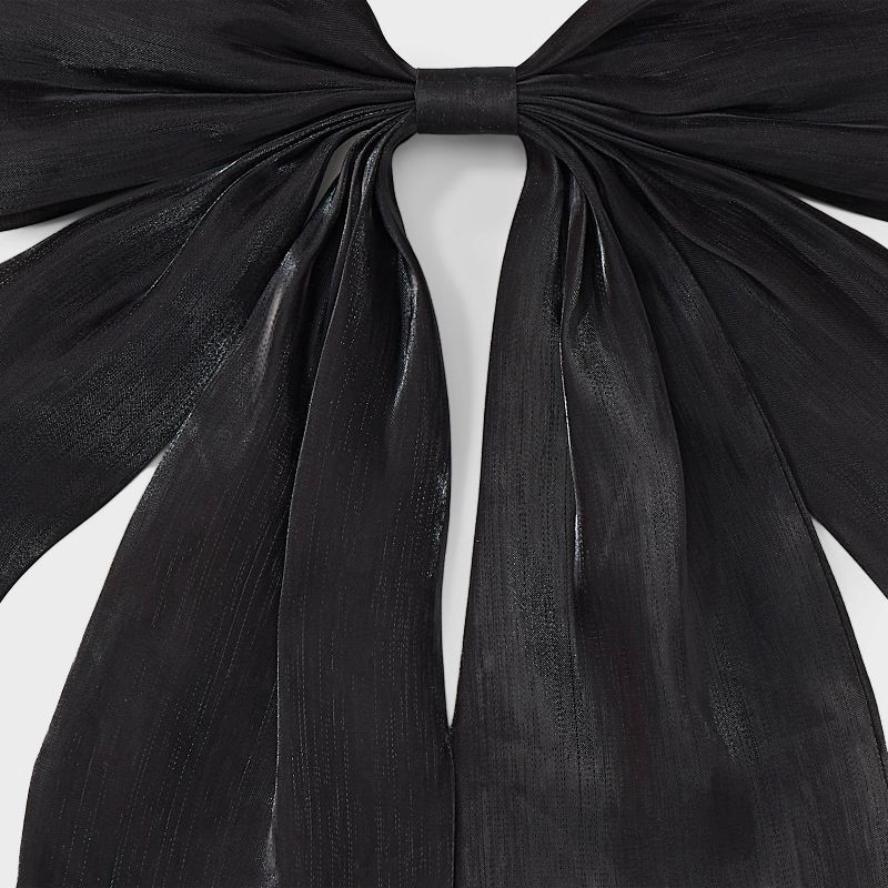 slide 3 of 3, Bow Hair Barrette - A New Day™ Black, 1 ct