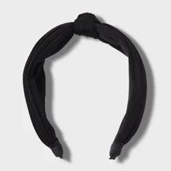 Satin Top Knot Headband - A New Day™ Black