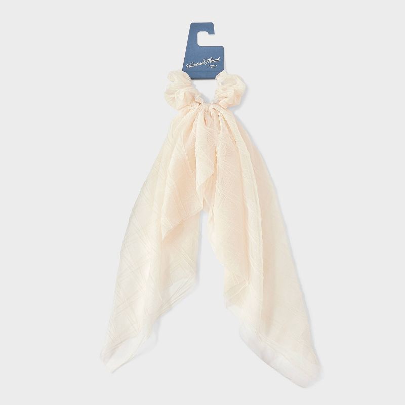 slide 2 of 3, Tulle Tail Hair Twister - Universal Thread™ Ivory, 1 ct