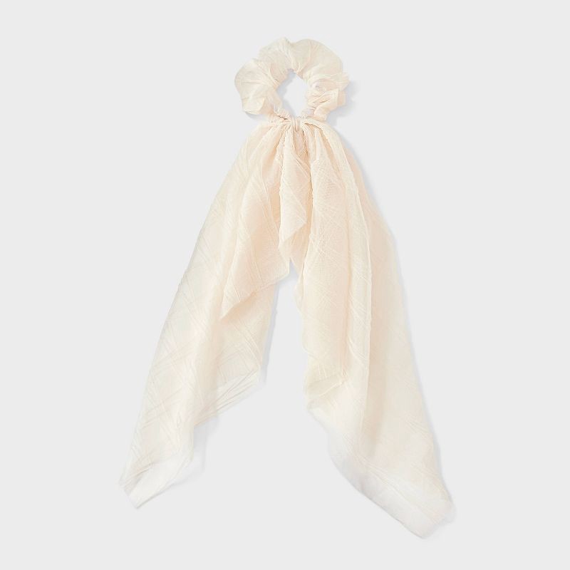 slide 1 of 3, Tulle Tail Hair Twister - Universal Thread™ Ivory, 1 ct