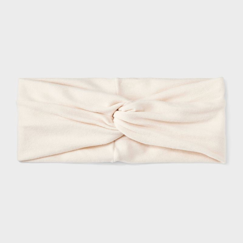 slide 1 of 3, Suede Jersey Wide Headwrap -Universal Thread™ Ivory, 1 ct
